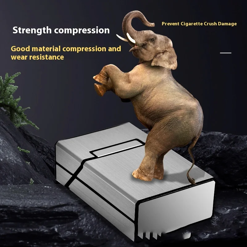 携帯用スリムアルミ製タバコケース、レギュラーキングサイズ、プラスチック製シガータバコホルダーボックス、収納容器、喫煙アクセサリー