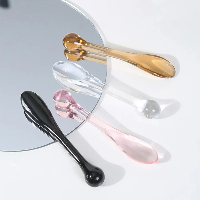 1Pcs Acrylic Cosmetic Spatulas Scoop Face Cream Mask Mud Mixing Spoon DIY Beauty Tools Absorb Roller Facial Makeup Applicator