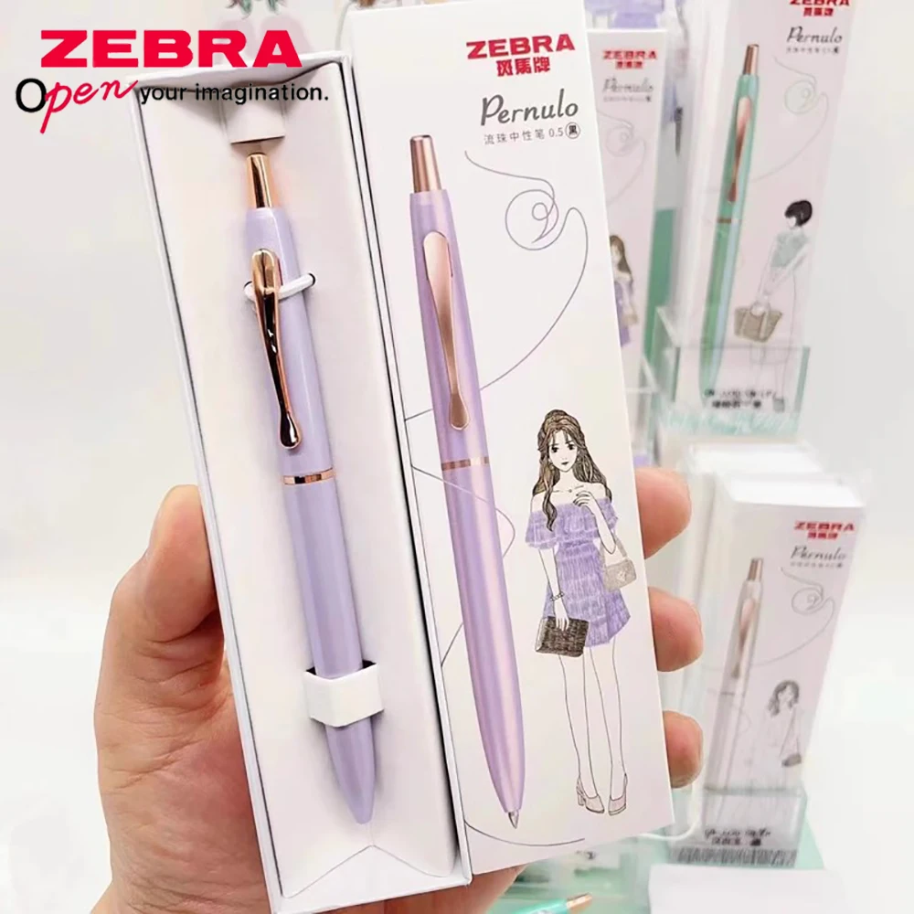 

Новая японская гелевая ручка ZEBRA C-JJ30, модная перламутровая ограниченная шариковая ручка, металлический лаковый держатель для ручек, подарочная коробка, канцелярские принадлежности