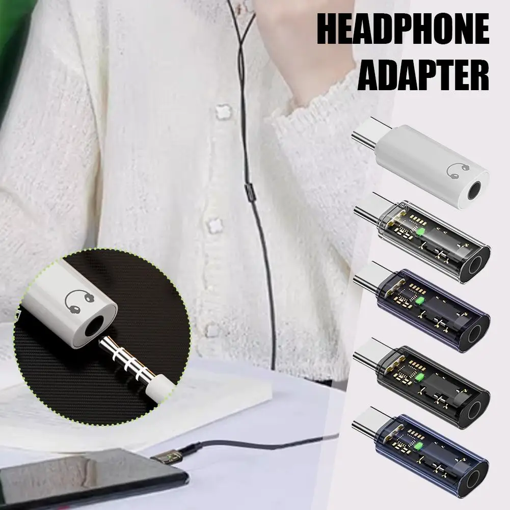 Type-C To 3.5mm Headphone Adapter Suitable For Mobile Phones High-definition Decoding Audio Adapter Headphone Accessories G7M4