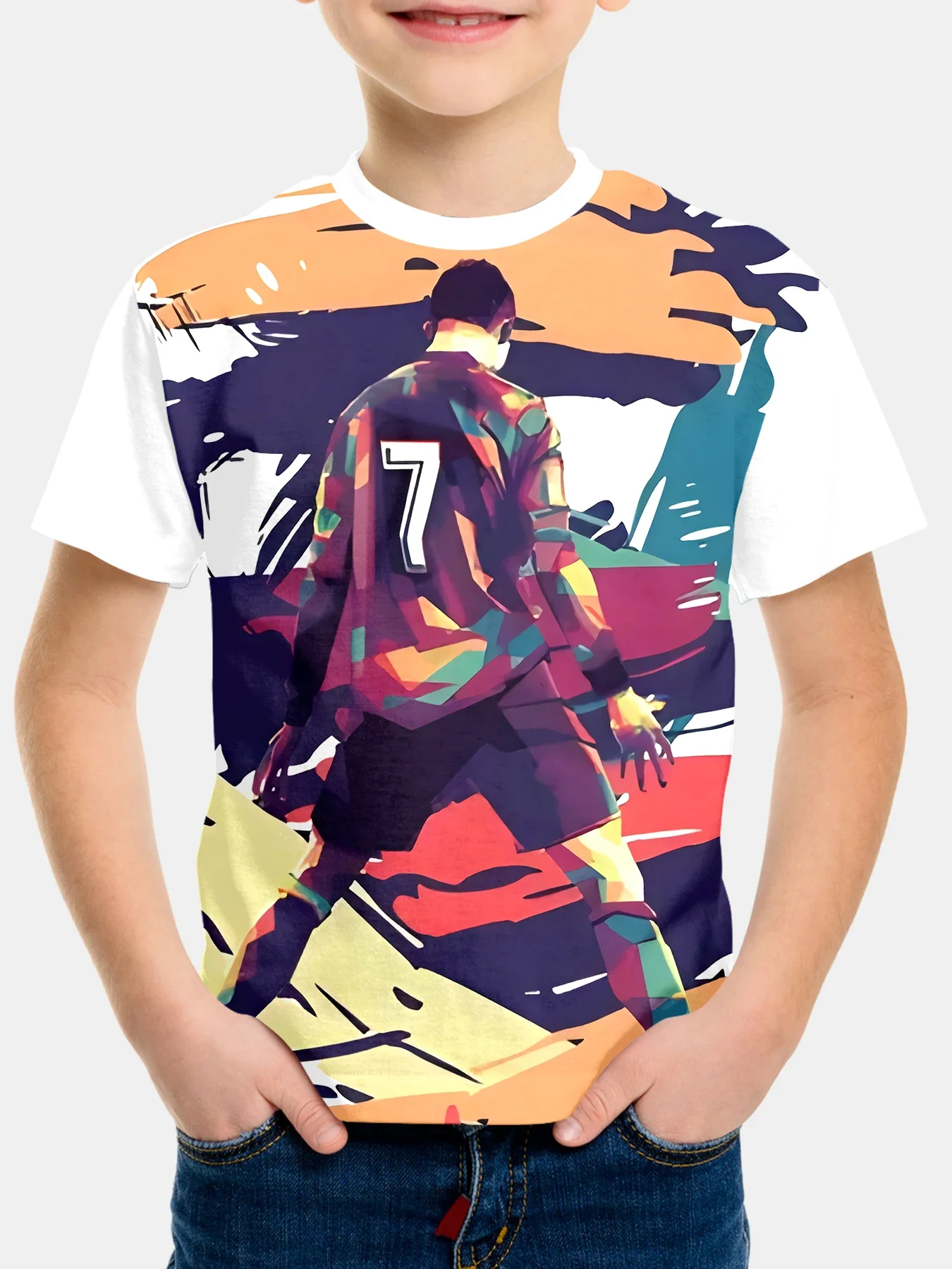 

Ronaldo No. 7 Clothes Child Boy Child Tee Shirt Kids Summer Clothes Children's Boy's Clothing Clothing for Boys T Shirts Tops