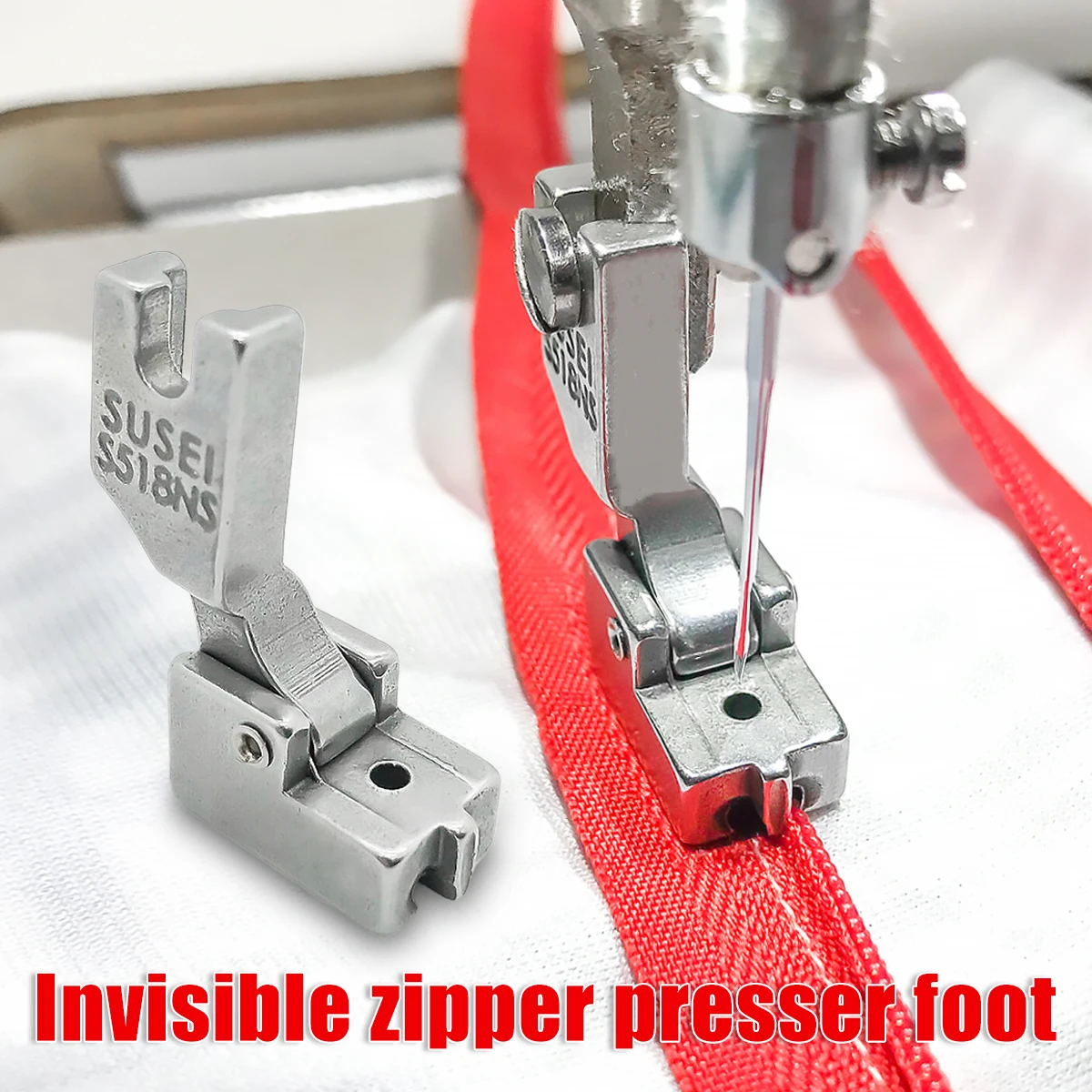 1pcs flat car presser foot S518NS invisible zipper presser foot flat sewing machine presser foot industrial sewing machine acc