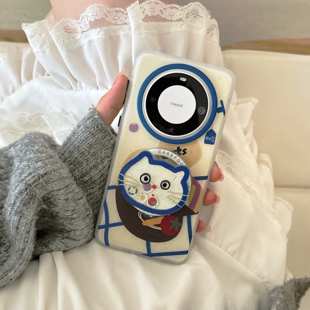 Корейский мультяшный забавный зыбучий песок Kitty для Magsafe Griptok, держатель для телефона, подставка для кольца на палец, поддержка IPhone 15, кронштейн для девочек