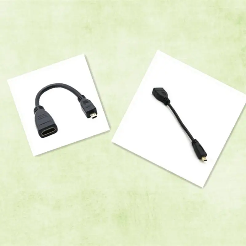 ขึ้นลงด้านขวาขั้วต่ออะแดปเตอร์ไมโครไปยังตัวผู้เป็นตัวเมีย10ซม. สำหรับ HDTV Type D