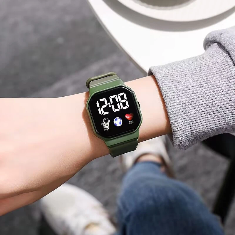 Reloj Digital para niños y niñas, reloj de pulsera electrónico LED, reloj deportivo resistente al agua a la moda, relojes simples para estudiantes y niños