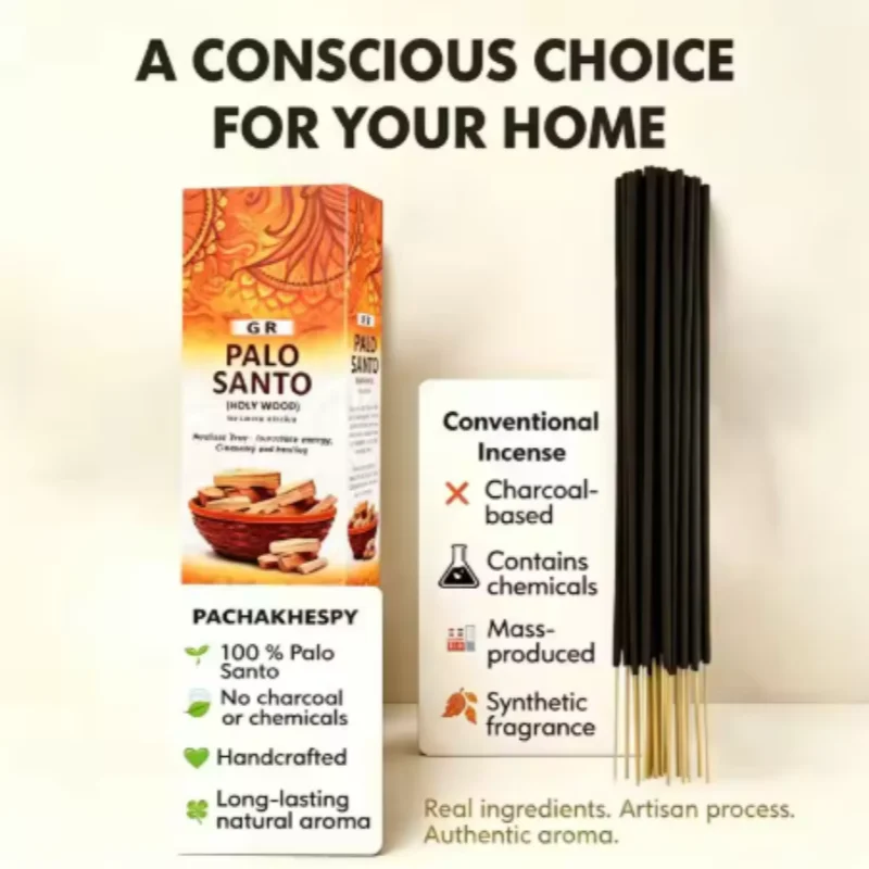 20 Sticks//60 Sticks/120 Sticks of Natural Palo Santo Sage Incense Sticks—High-Quality Wooden Scented Sticks Suitable for Home Air Purification, Relaxation, Yoga, Office and Tea Room Use—Perfect for Halloween, Christma