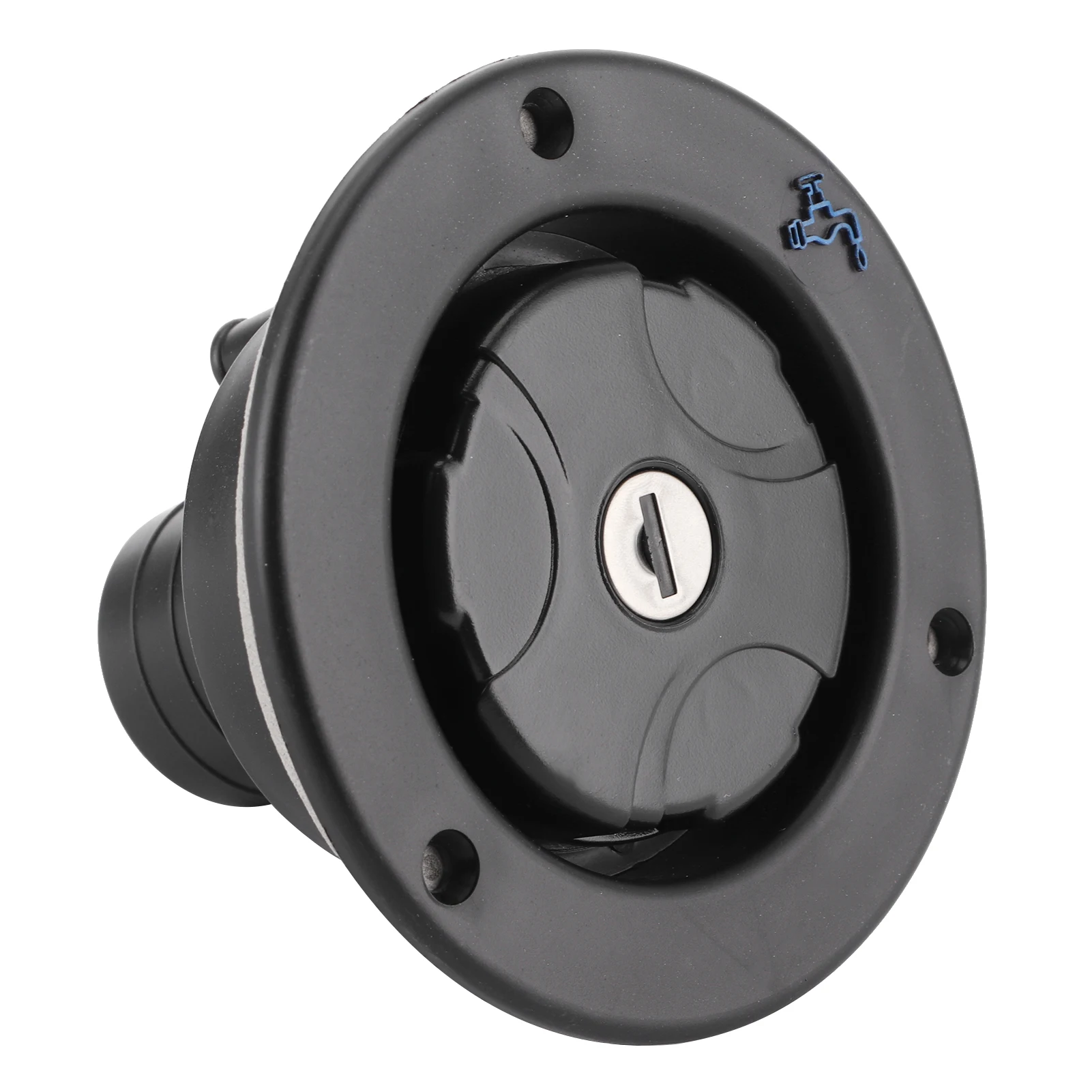 Zatrzaskowy wlew wody grawitacyjnej do kampera, łodzi, przyczepy kempingowej, czarny wózek kempingowy, akcesoria do wlotu wody grawitacyjnej   ﻿