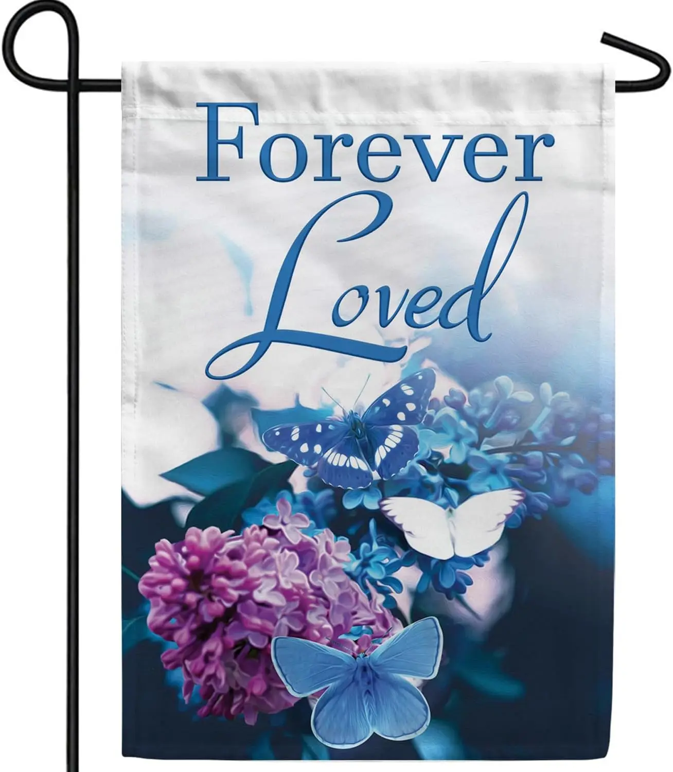 علم حديقة أمريكا للأبد - شعور باللون الأزرق يفقودك، مقبرة تذكارية، فجرة دينية مزدوجة الجوانب 12.5 × 18 بوصة FFI #1