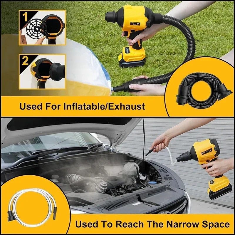 

Dewalt 20V Brushless Air Blower Cordless Air Dust Removal Gun Tool With Nozzle Multifunction Dusting Machine Inflator