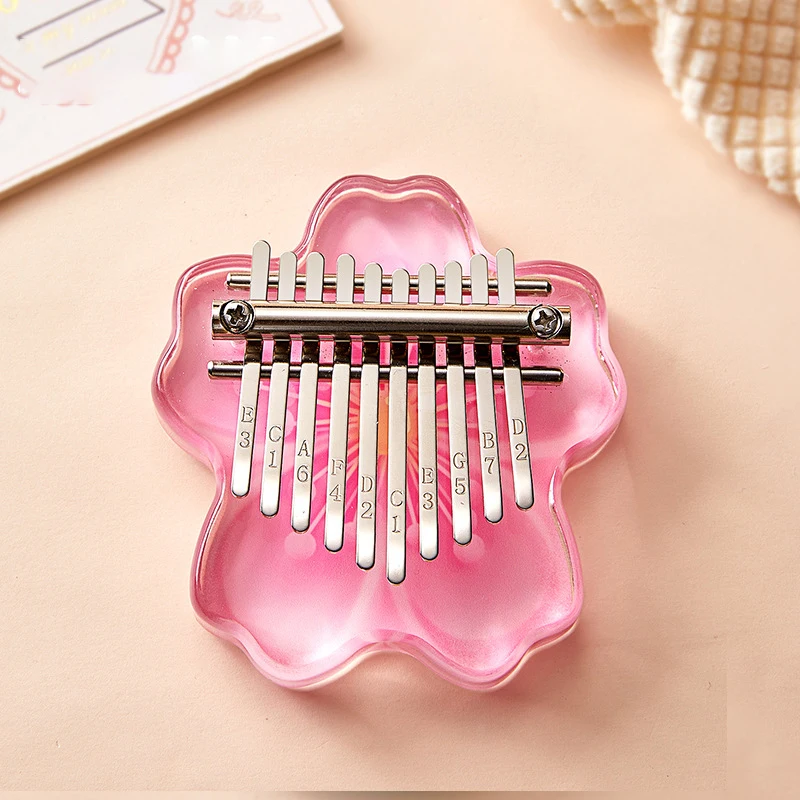 Mini Kalimba 10 Key Crystals Thumb Piano High Quality Acrylic Finger Piano Keyboard Instrument Christmas Gifts