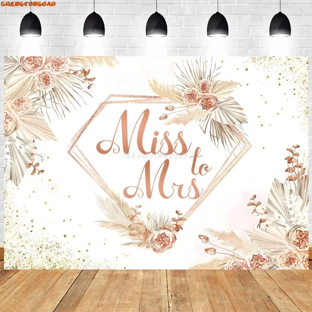 ملكة جمال إلى السيدة الزفاف دش الزفاف خلفية الدعائم زهرة عيد الحب ارتفع مخصص ملصق خلفية التصوير الفوتوغرافي JC-76