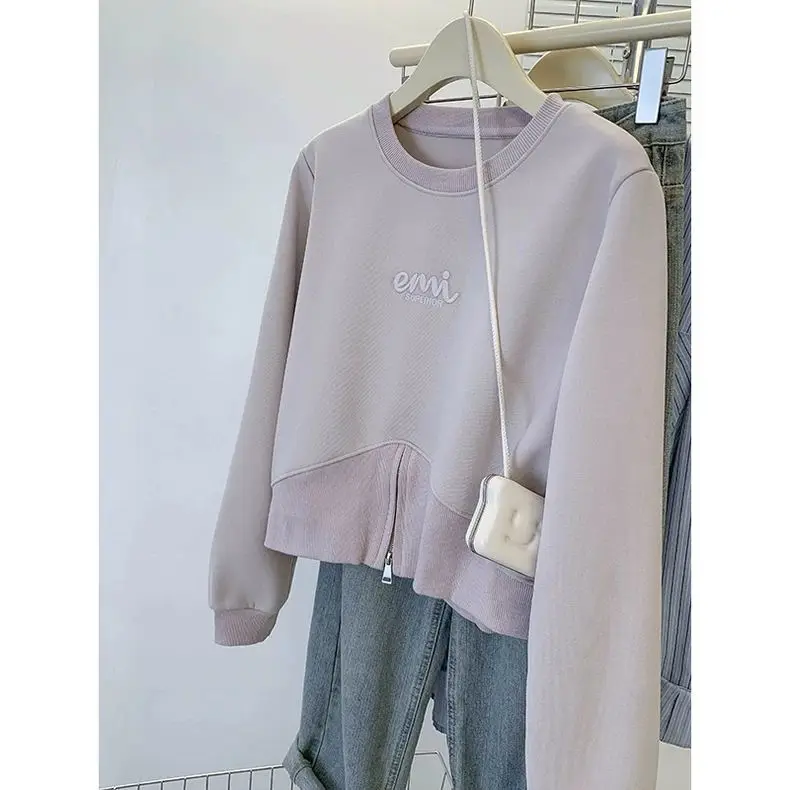 بلوزات نسائية ملابس قوطية امرأة الصوف الفتيات 2025 تصميم الربيع نمط فضفاض صالح عصري مريح الشتاء سستة