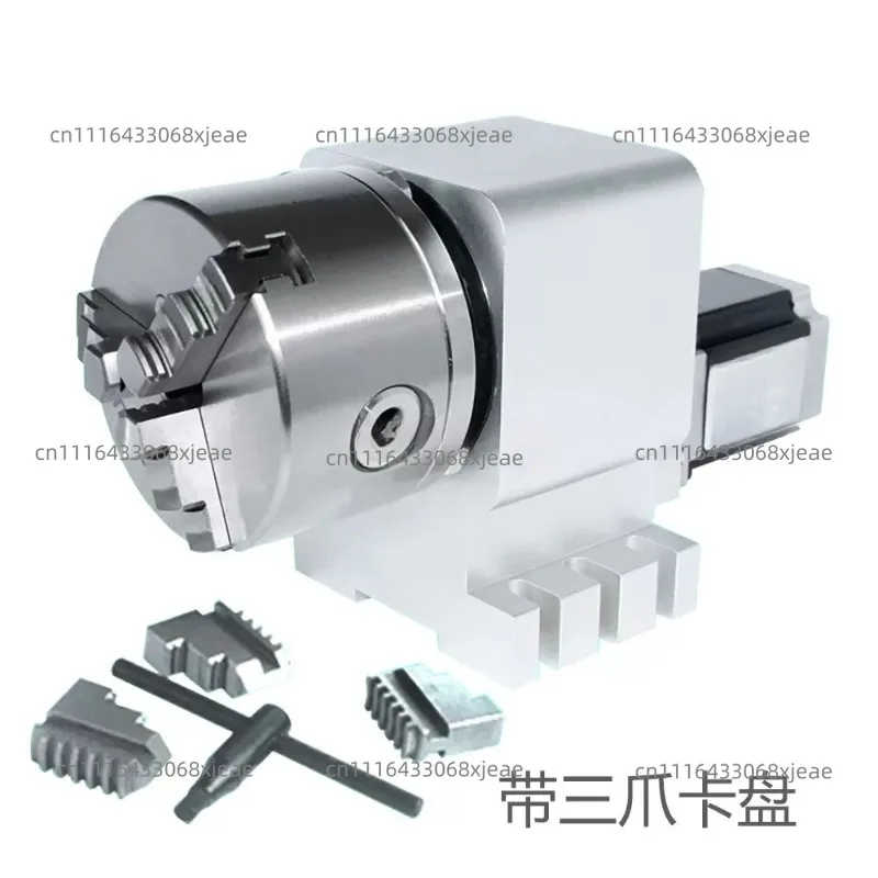 Numerical Control Indexing Head Fourth Axis A Axis Rotating Axis Three-Jaw Chuck Medium Height 100mm Through Hole
