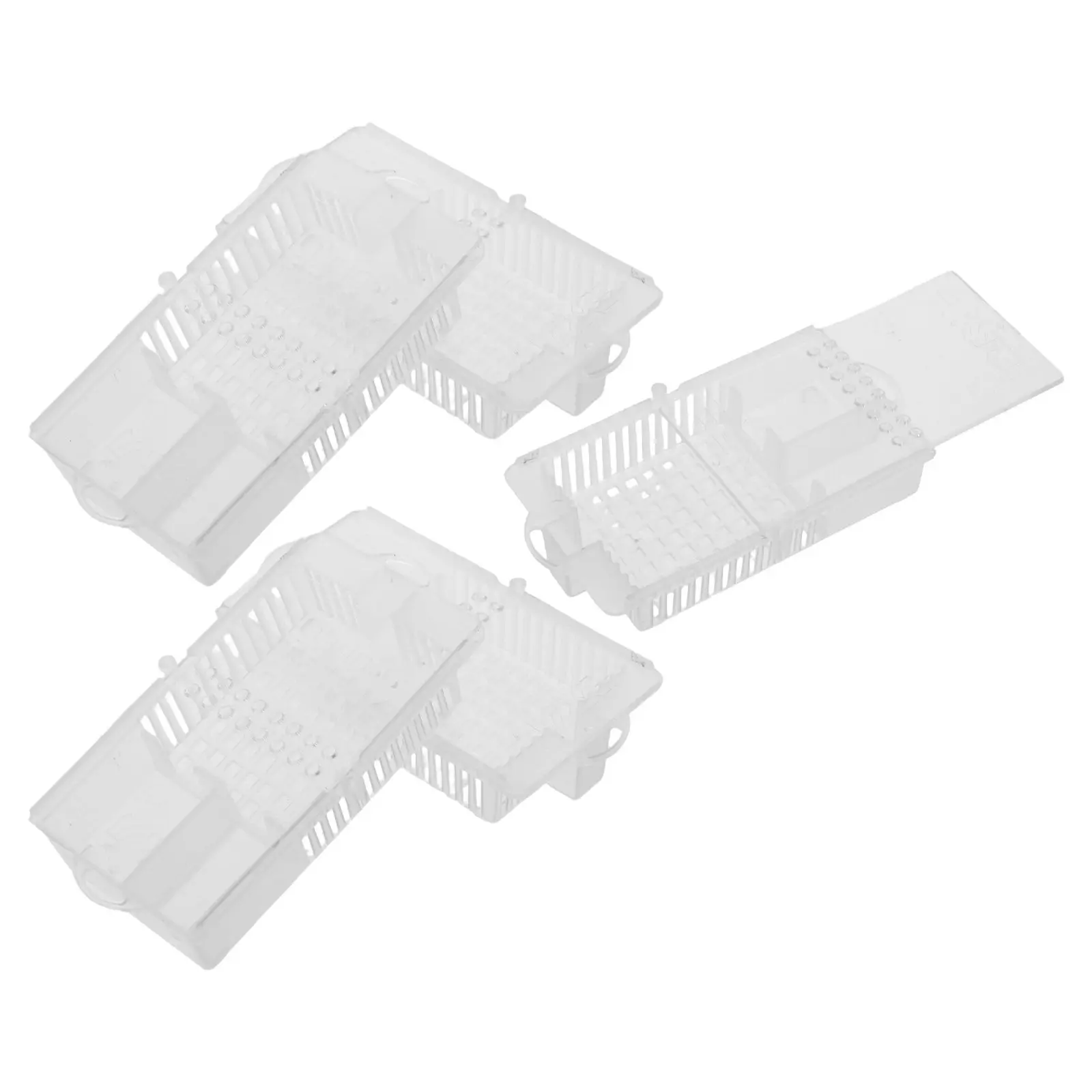 5Pcs Transparent Bee Queen Cage Dual-Chamber Design Beekeeping Box Rearing Tool Observation Clear Beekeeper Supplies Honeybee