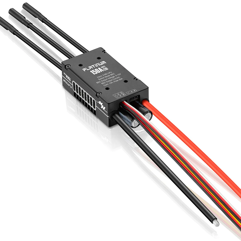 Hobbywing Platinum HV 150A V5.1 3-8S Switchable 5-8V/10A BEC Brushless ESC Speed Controller For RC 3D Fix-wing Flying Quadcopter