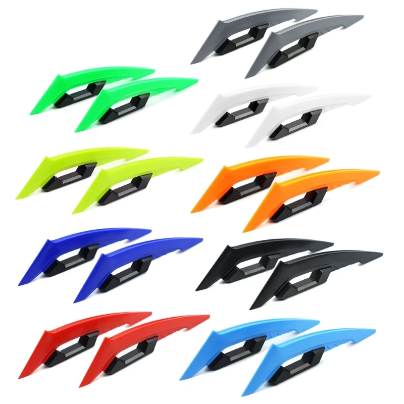 1 Pair Motorcycle Winglet Universal Aerodynamic Spoiler Wing Self-Adhesive Sticker Motorcycle Scooter E-Bikes Decoration