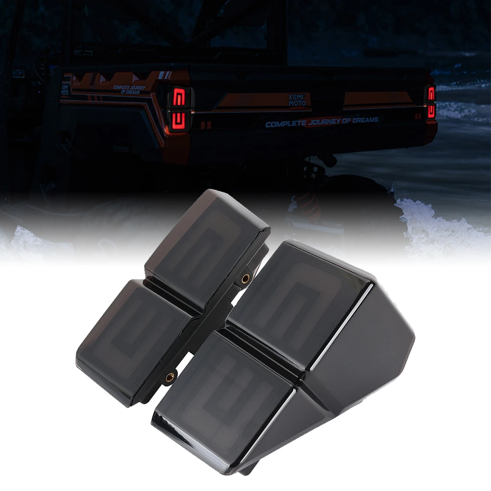 

KEMIMOTO UTV #2413766 Tail Lights Compatible with Polaris Ranger 1000 XP/Crew 2018-2024 Brake Flashing Water-resistant LED Light