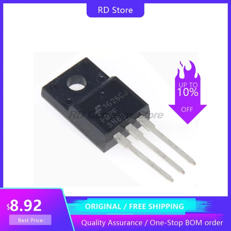 

10PCS FQPF3N80C authentic TO-220F New Original In stock Free Shipping
