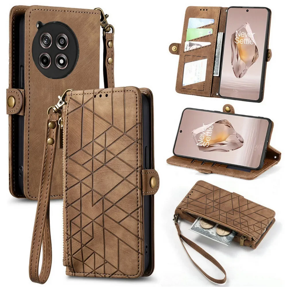 For Oneplus 12 12R 11 11R 5G Crossbody Zipper Wallet Leather Flip Book Case One Plus ACE 3 Pro 3V Luxury Cover OnePlus 12 Funda