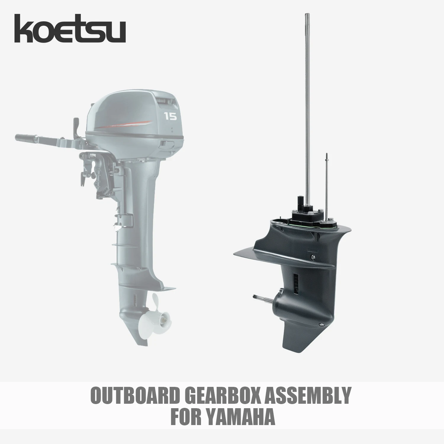 

KOETSU Gearbox Assembly - For Yamaha Outboard Propeller Engines (Gray) Two-Stroke Four-Stroke 4-40 HP