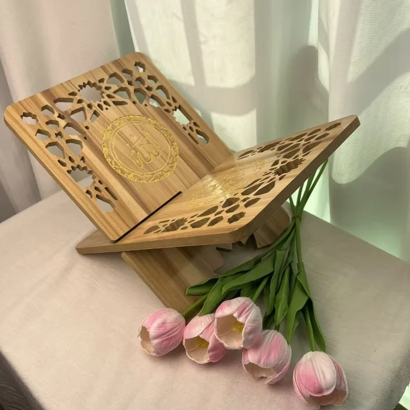 

MDF Scripture Reading Stand - Wooden Book Holder Bracket for Study Room Scripture & Book Reading Display