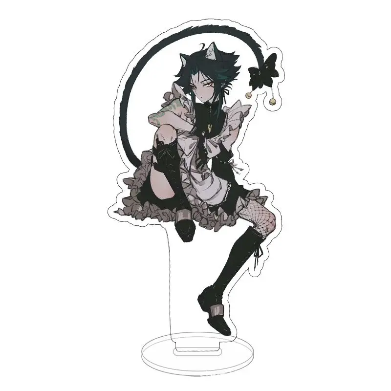 Anime Genshin Impact Tartaglia cameriera costume acrilico figura Stand Desktop Decor regalo giocattolo modello ornamenti Desktop 10cm