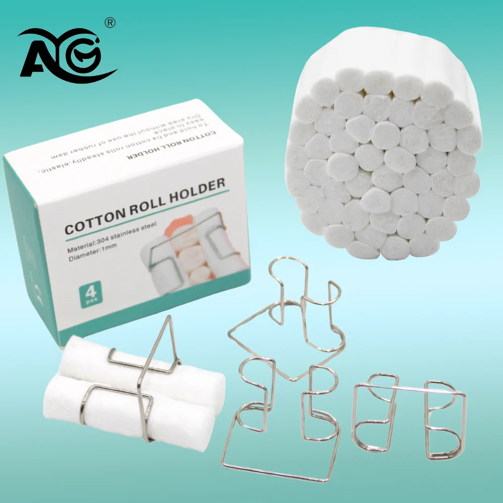 

4pcs/box Dental Orthodontic Cotton Roll Clip Stainless Steel Autoclavable Cotton Roll Holder Dentistry Tools Dentist Supplies