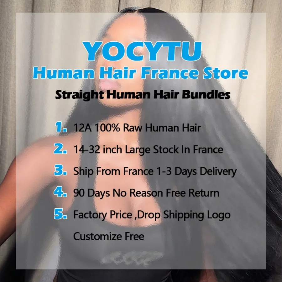 20 20 20 Zoll Bundles 100 % Echthaar Lieferung 3 Tage Frankreich 12A Gerade Menschliches Haar Bundles YOCYTU Rohes Haar Bundles für Frauen – Detail 15