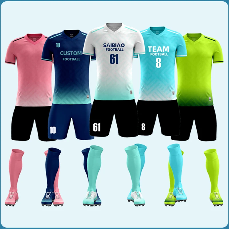 

Adult and Kids Futsal Sportswear Kits Training Tracksuit Football Jerseys Soccer Uniforms Men Athlete Training Shirts customized