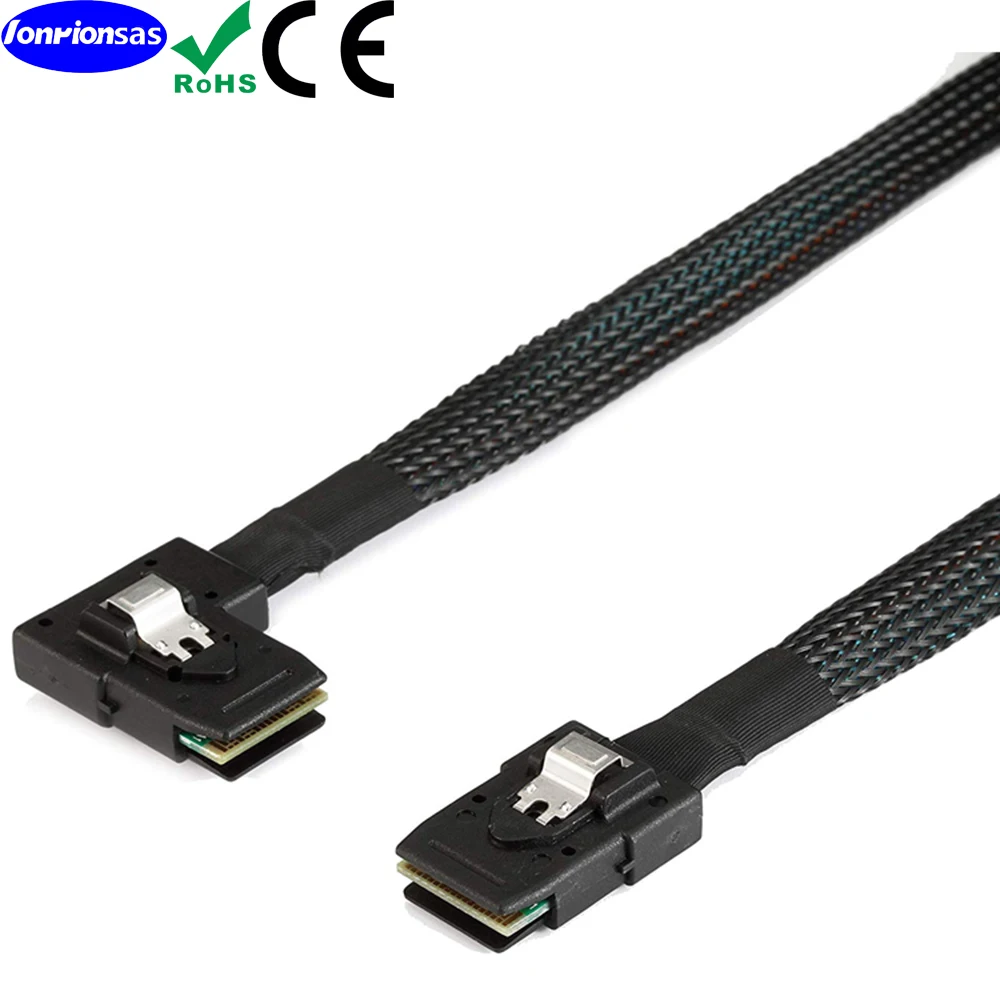 Lonrionsas # interner mini sas 36pin SFF-8087 zum linken winkel SFF-8087 kabel