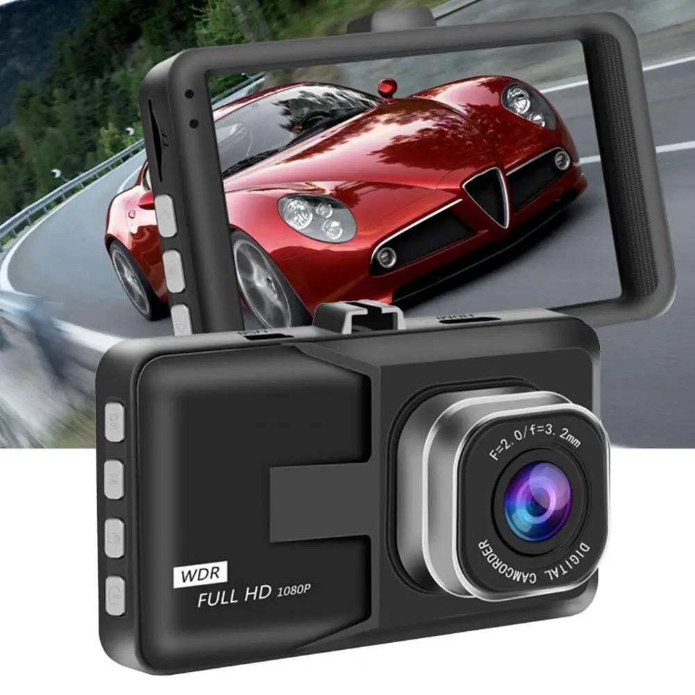 

3Inch Dual Lens Car Camera Auto DVR Camcorder Cars 24H Parking Video Recorder Dash Cam Full HD 1080p Black Box Dvrs Carcam