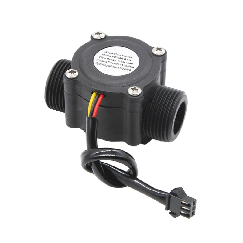 1185 3/4'' Male Thread Water Flows Sensor, Hall Effect Sensor Flows Meter Flowmeter Counter Water Flows Sensor