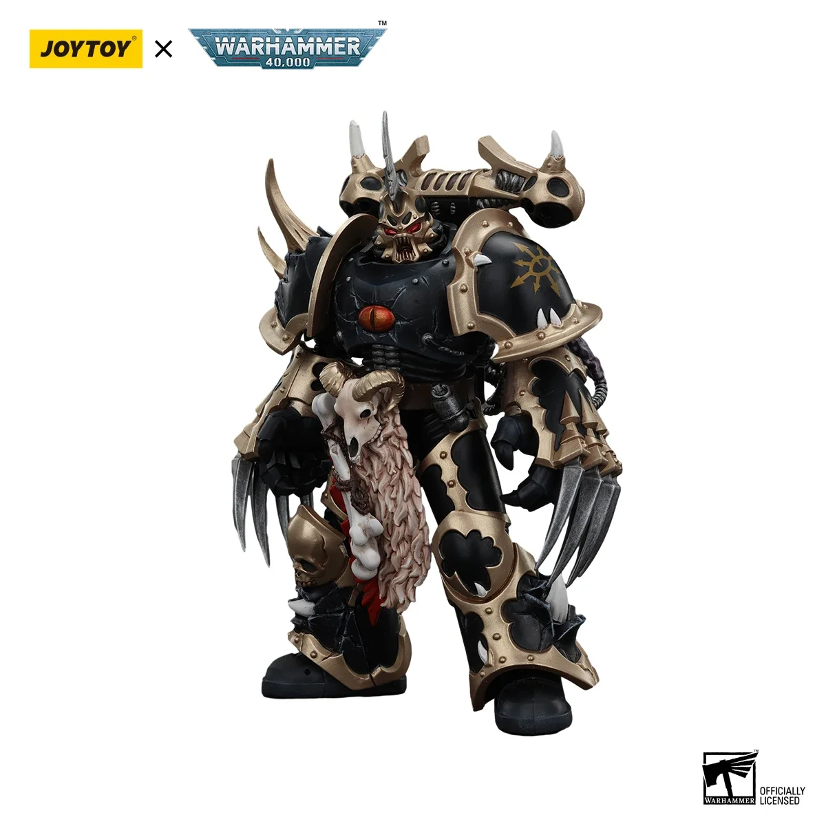 [Przedsprzedaż] JOY TOY Warhammer 40K 1/18 figurka Chaos Space Marines Black Legion wybrany z pazurami błyskawicy Model wojskowy