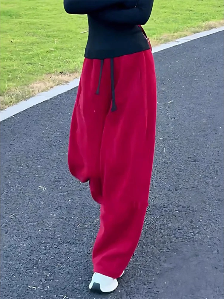 

Женские спортивные брюки с высокой талией, облегающие, повседневные, для активного отдыха, модные, свободного кроя, осенне-зимние, для досуга