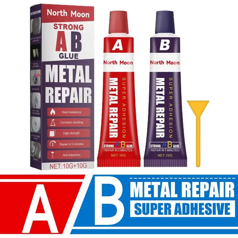 

Metal Repair Glue Casting AB Glue Cast Iron High Strength Repairing Adhesive Heat Resistance Cold Weld Industrial Repair Agent