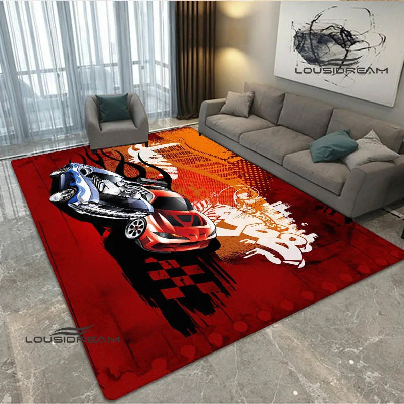 Hot Wheels Fashion Printed carpet Non -slip carpet carpets for living room area rug Door pad bedroom decor birthday gift