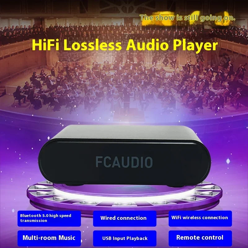 WR10 WiFi i Bluetooth 5.0 HiFi Stereo Audio Adapter odbiornika z Spotify Airplay DLNA Radio internetowe Multiroom Darmowa aplikacja