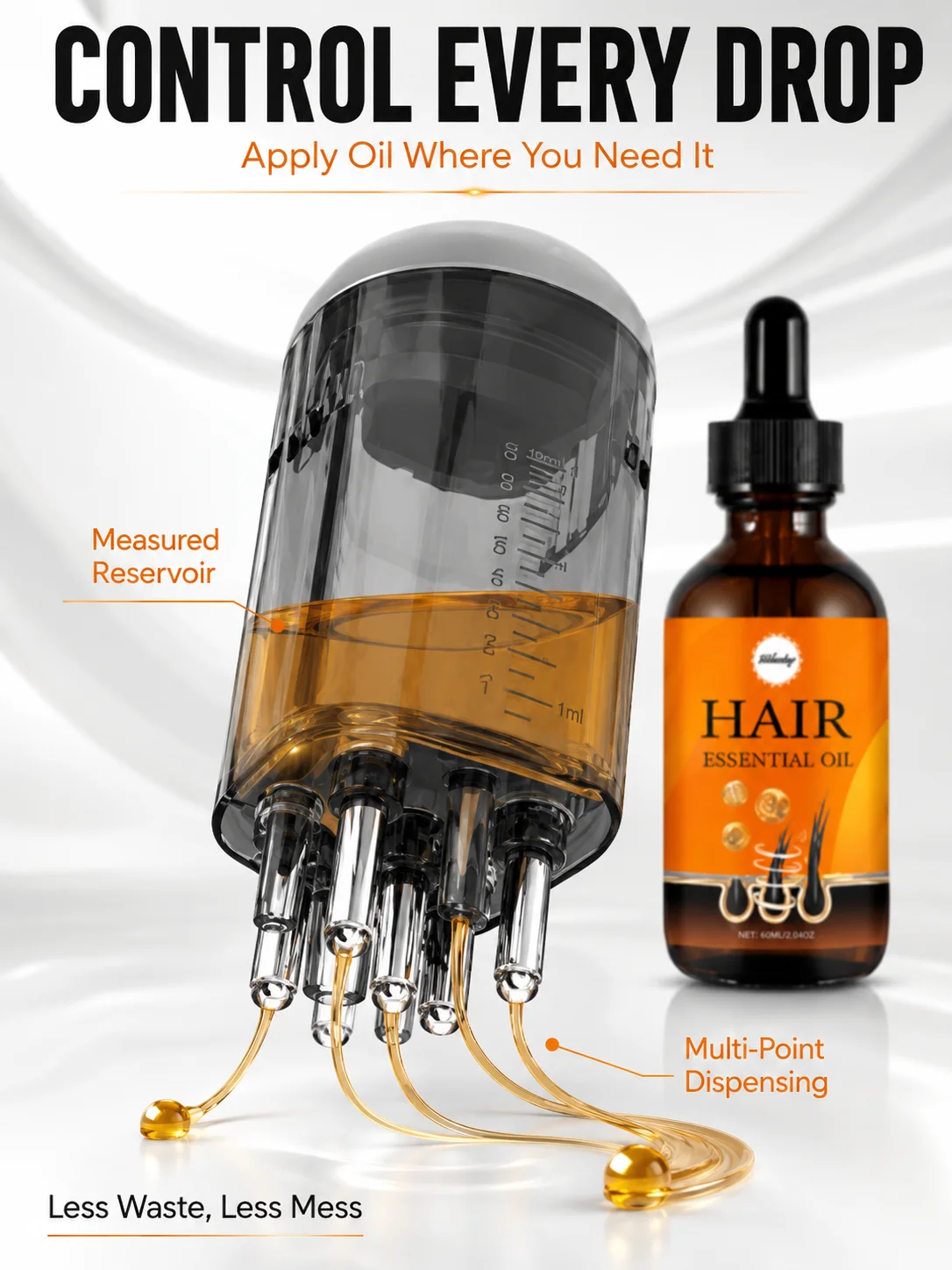 Hair Thickening Serum with Scalp Applicator Promotes Fuller Hair Nourishes Follicles Strengthens Roots for Men Women