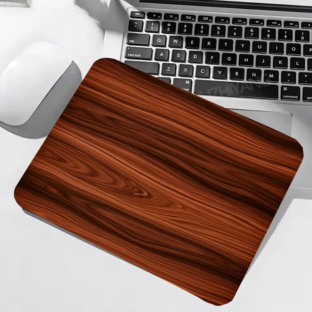 Wood Grain Texture Small Mouse Pad 22x18 25x29 Anti Slip Rubber Base Vintage Wooden Desktop Mousepad Gaming Laptop Desk Cushion