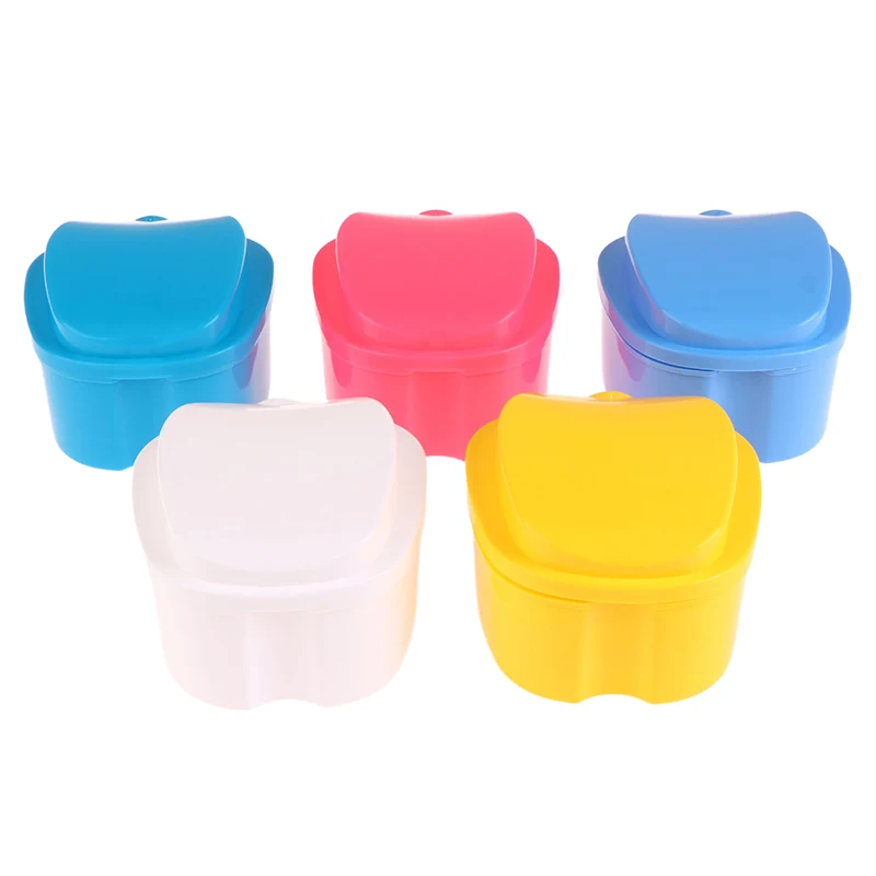 Orthodontic Mouth Guard Case Fake Teeth Cover Retainer Case With Vent Holes Denture Box Oral Hygiene Supplies