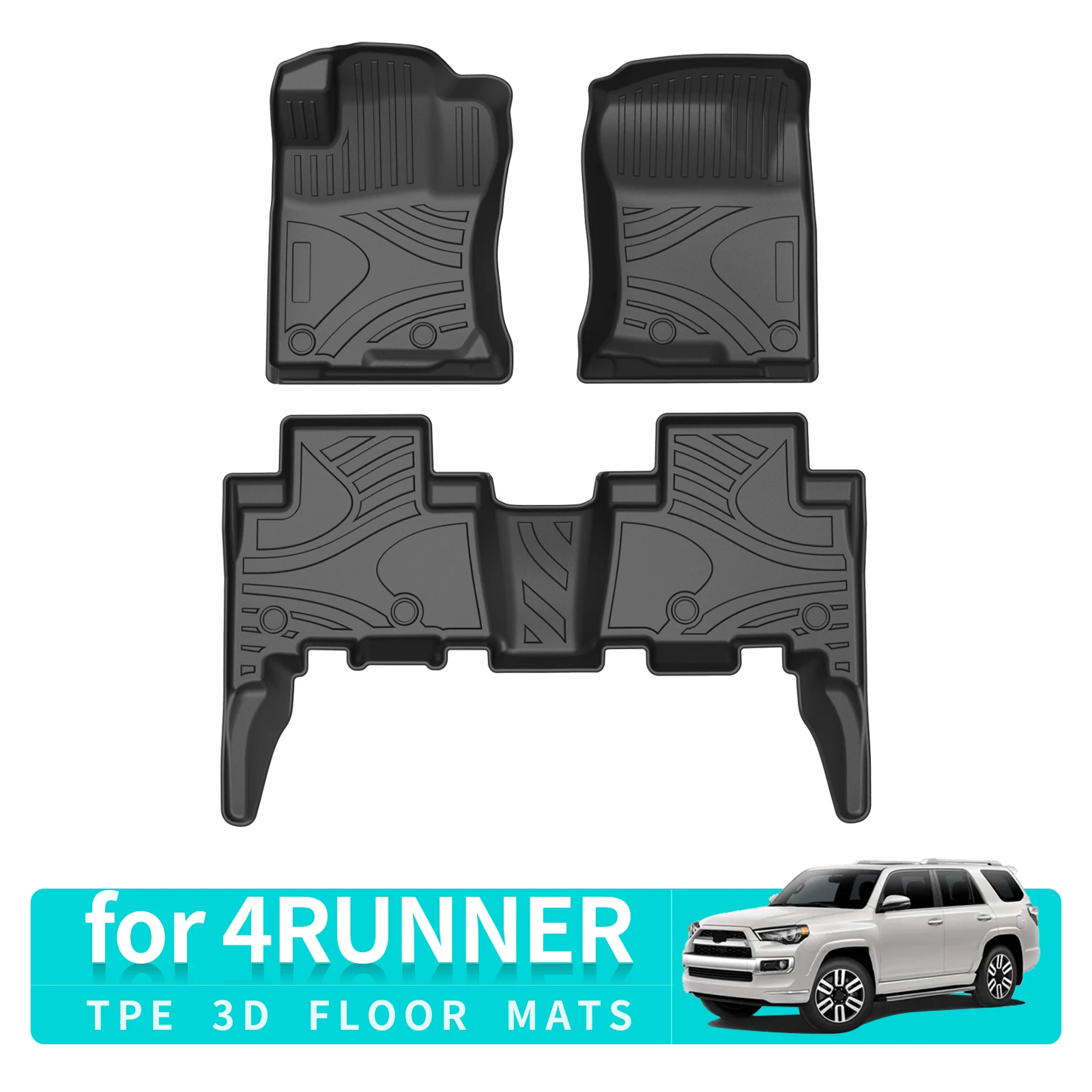 

Car Floor Mats for Toyota 4Runner 2013-2024 Lexus GX460 Trunk Backrest Pad TPE