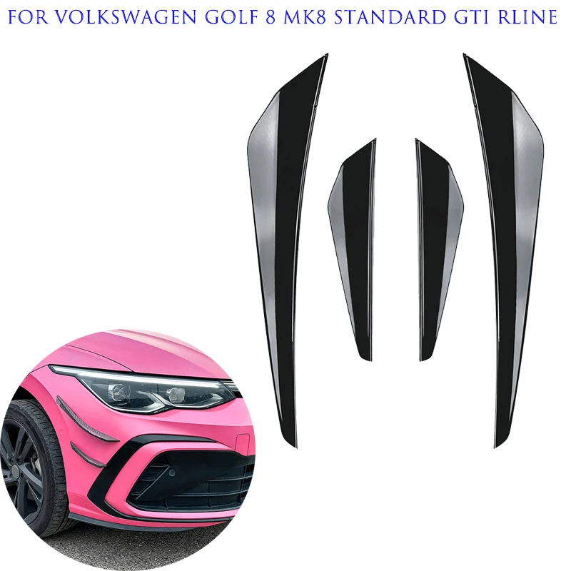 

Для VW Volkswagen Golf 8 MK8 Standard GTI Rline автомобильные запчасти передний бампер губа диффузор сплиттер плавники канавные крылья наклейки на корпус