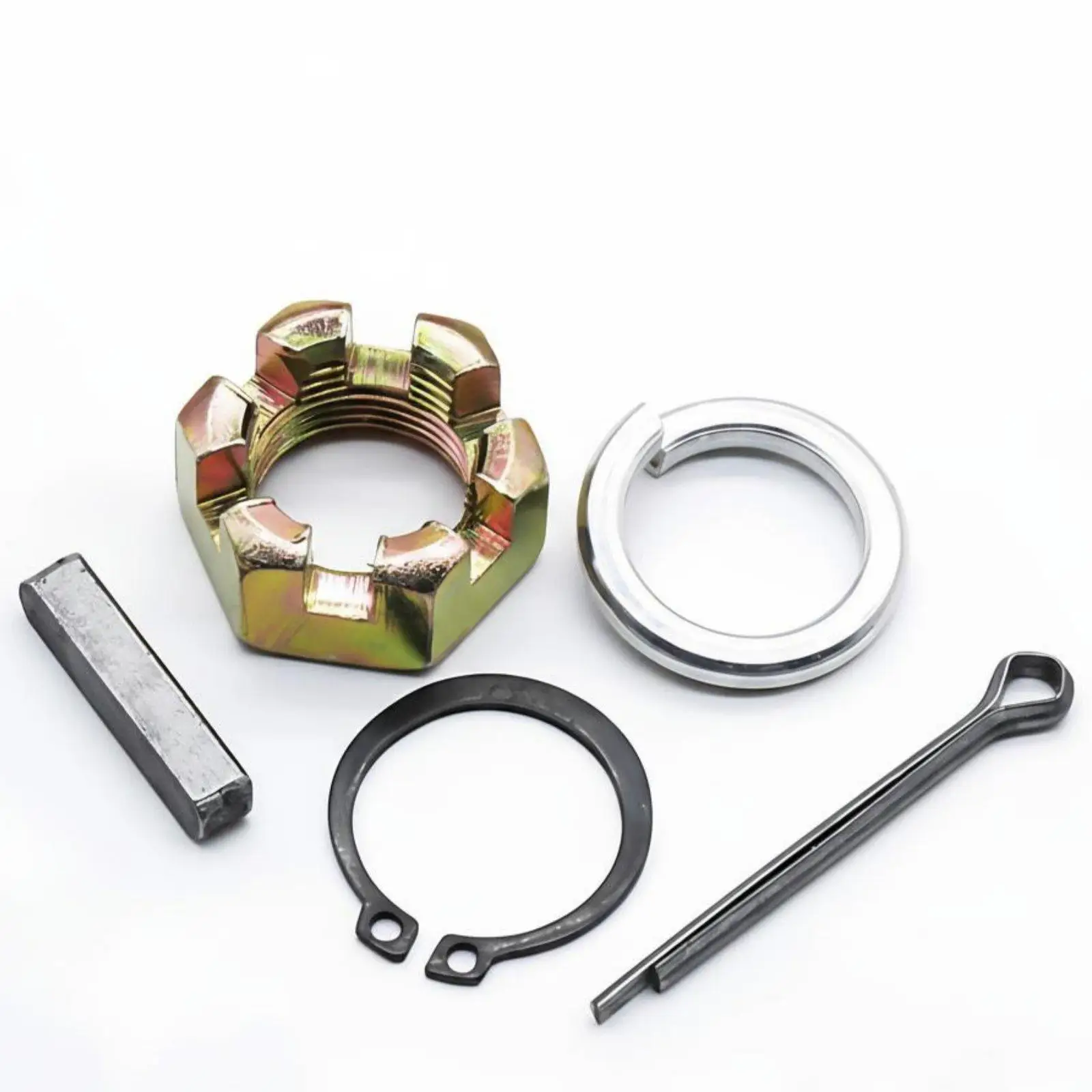 5 Pieces Electric Tricycle Half-Axle Kit High-Strength Metal Rear Axle Fastener Set Manufacturer-Grade Quality Castle Nut and