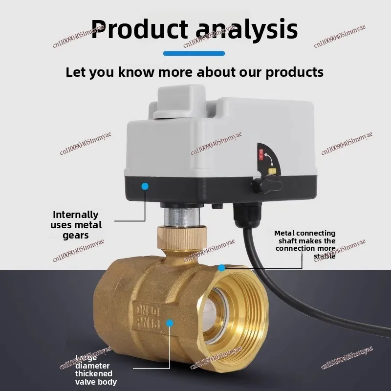 Electric ball valve two-way two-wire normally closed normally open pipeline water valve outlet switch