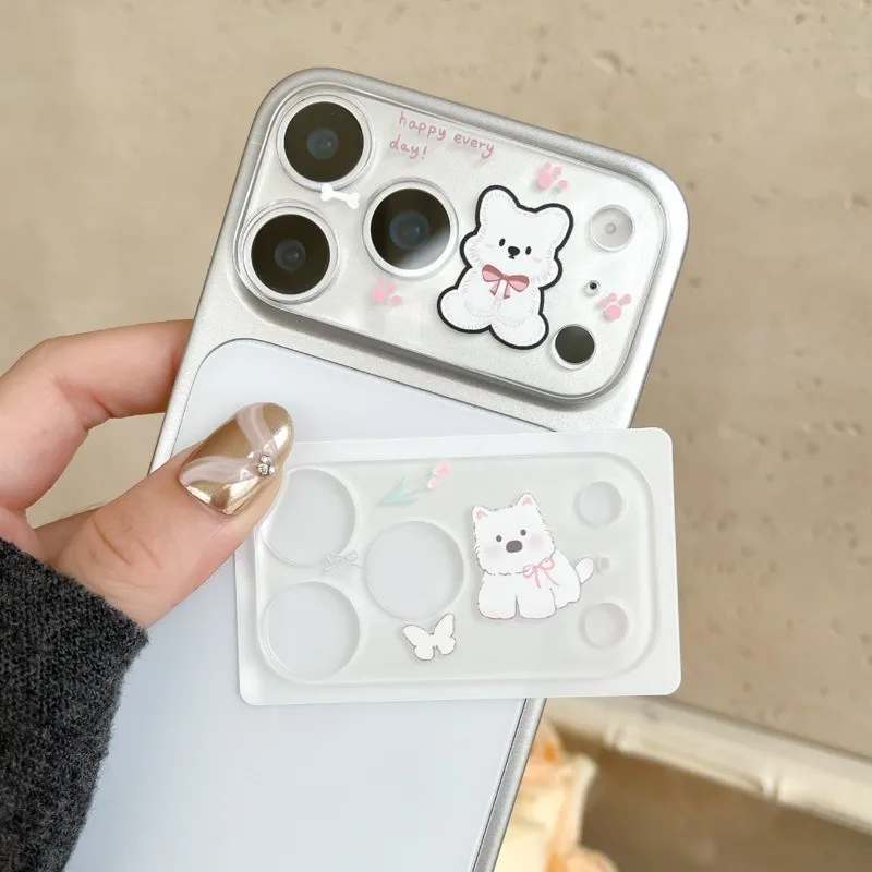 HOCE لطيف الكرتون عدسة الكاميرا حامي آيفون 17 برو ماكس غطاء كامل شفاف عدسة الكاميرا فيلم غطاء الكاميرا الخلفية #3