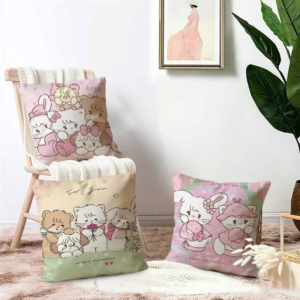 M-Mikko Illustrations Personalized Pillow Dust Cover Bedroom Kids Party Decoration Pillowcase Birthday Children Gift