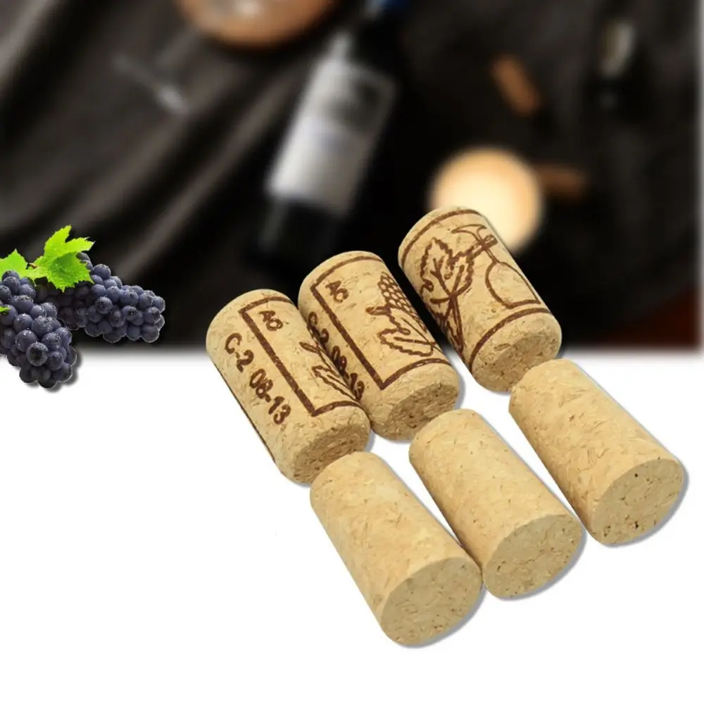 10Pcs 22mm Wood Wine Corks Stopper High Density Material Cylindrical/conical Bottle Corks Reusable Sealed Sealing Plug