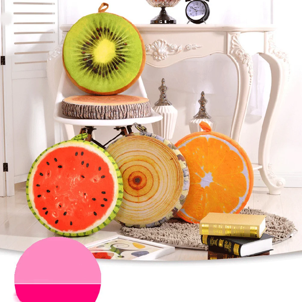 

Kiwi Fruit Seat Cushion Adorable Round Soft Chair Cushion Practical Seat Pad for Home Bedroom Living Room