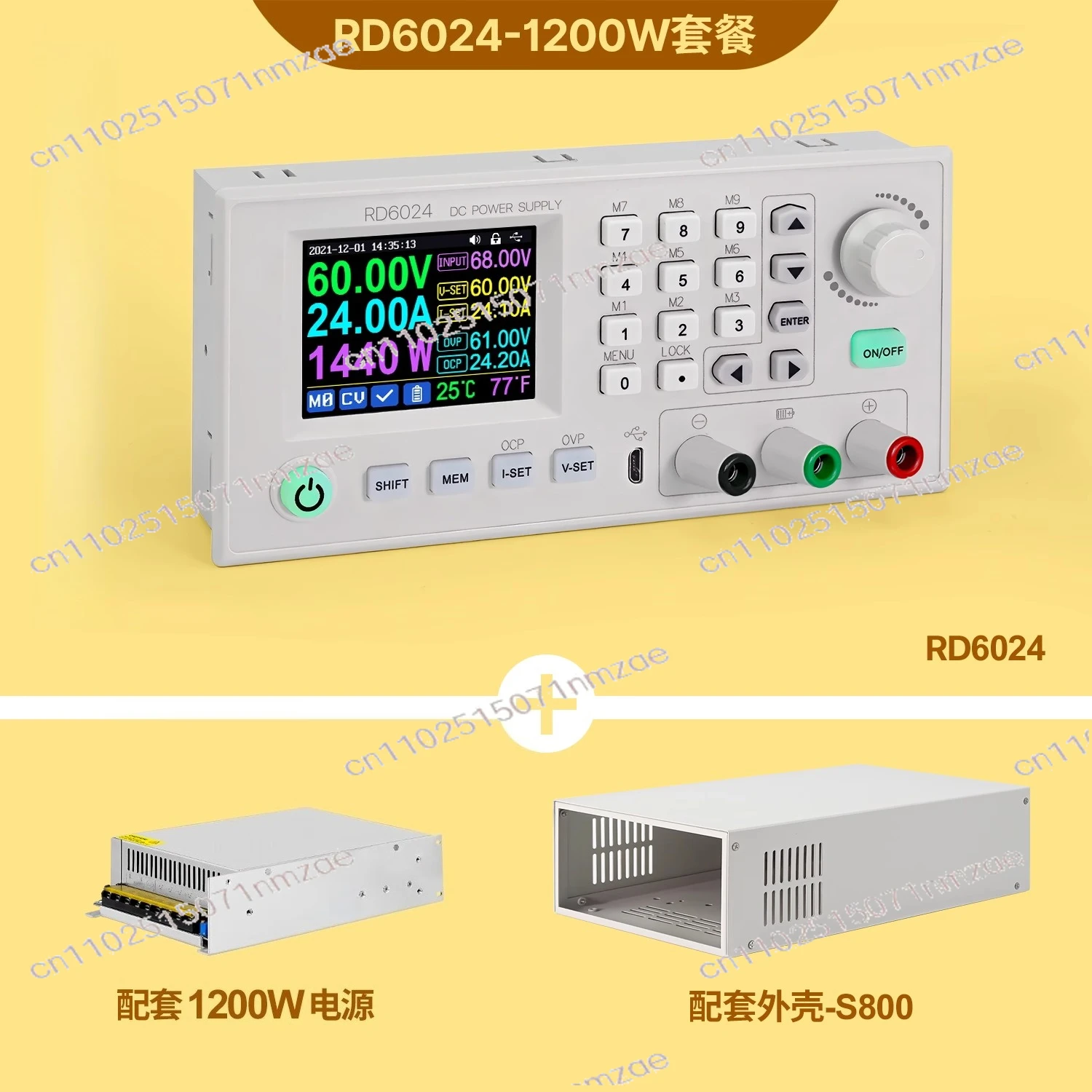 RD6024 Assembled Set 60V 24A Digital Control Stabilized AC To DC Adjustable Voltage Lab Power Supply Regulator 1140W/1440W