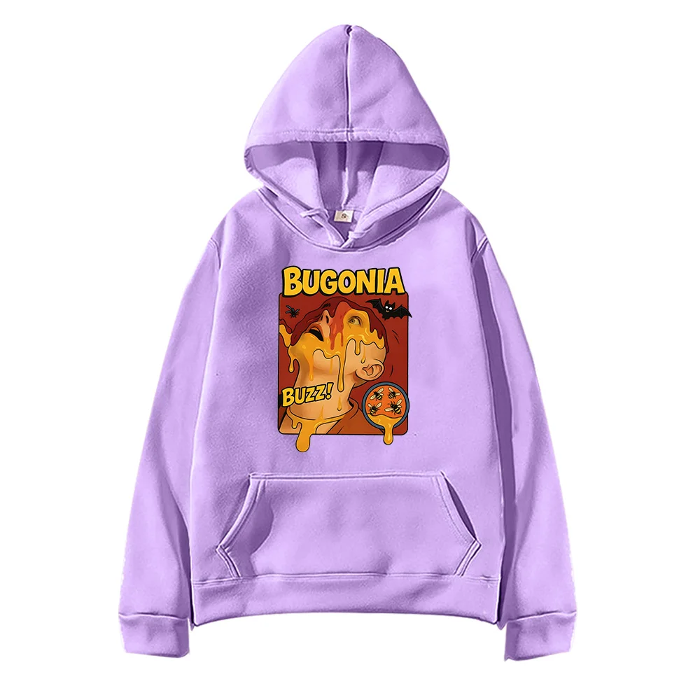 Bugonia فيلم ميرش هوديس النساء الرجال كم طويل ريترو الرعب الفن الجمالية هودي بلوزات مانغا نمط موضة Y2K البلوفرات